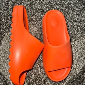 Orange Yeezy dupe slides